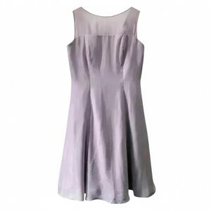 Christina Wu Dress Sheer Chiffon Sleeveless A-line Flowy Lilac Purple Gown 16